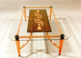 Swiss Pear and Ebony Lazer cut DNA Helix.